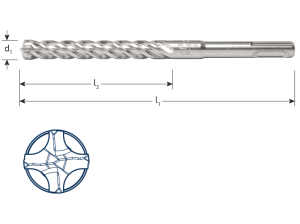 HAMERBOOR SDS+ 4 SNIJ 14.0X160/110