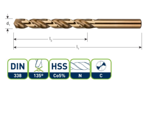 ø10.2mm HSS-E SPIRAALBOOR GOLD-LINE ø10.2mm HSS-E SPIRAALBOOR GOLD-LINE
