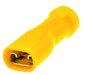 VLAKSTEKERHULS GEEL Ø 6.4MM 2.5-6.0MM²