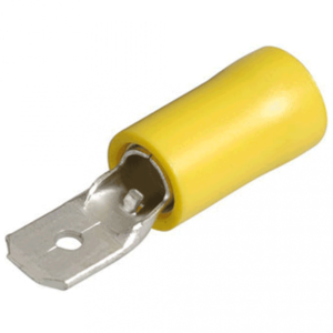 VLAKSTEKER GEEL Ø 6.3X0.8MM 4-6.0MM2