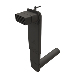 VLOERVENT COBRA ROND WF ZWART INCL.ROOST