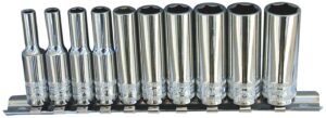 DOPPEN OP RAIL 1/4” 12-KANT 10 DELIG MET