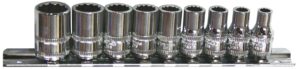 DOPPEN OP RAIL 1/4” 12-KANT 9 DELIG SAE DOPPEN OP RAIL 1/4” 12-KANT 9 DELIG SAE