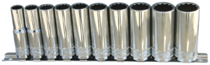 DOPPEN OP RAIL 3/8” 12-KANT 10 DELIG MET