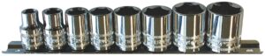 DOPPEN OP RAIL 3/8" 6 KANT 8 DELIG SAE DOPPEN OP RAIL 3/8" 6 KANT 8 DELIG SAE