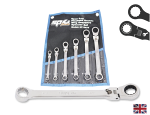 DUBBELE RINGRATEL SLEUTELSET FLEX.KOP SA