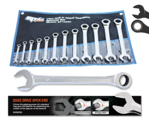 RINGRATEL- STEEKSLEUTELSET SAE 12 DELIG