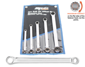 RINGSLEUTELSET SAE 5 DELIG 40 GRADEN OFF