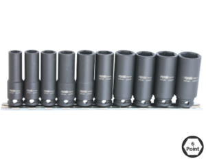 SLAGMOERDOPPENSET OP RAIL 3/8” 6-KANT 10