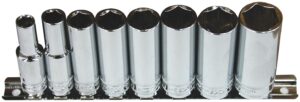 SOCKET RAIL 3/8DR DEEP 6PT 8PC SAE SOCKET RAIL 3/8DR DEEP 6PT 8PC SAE