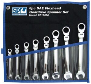 SPANNER SET FLEXHEAD GEARDRIVE ROE SAE 8